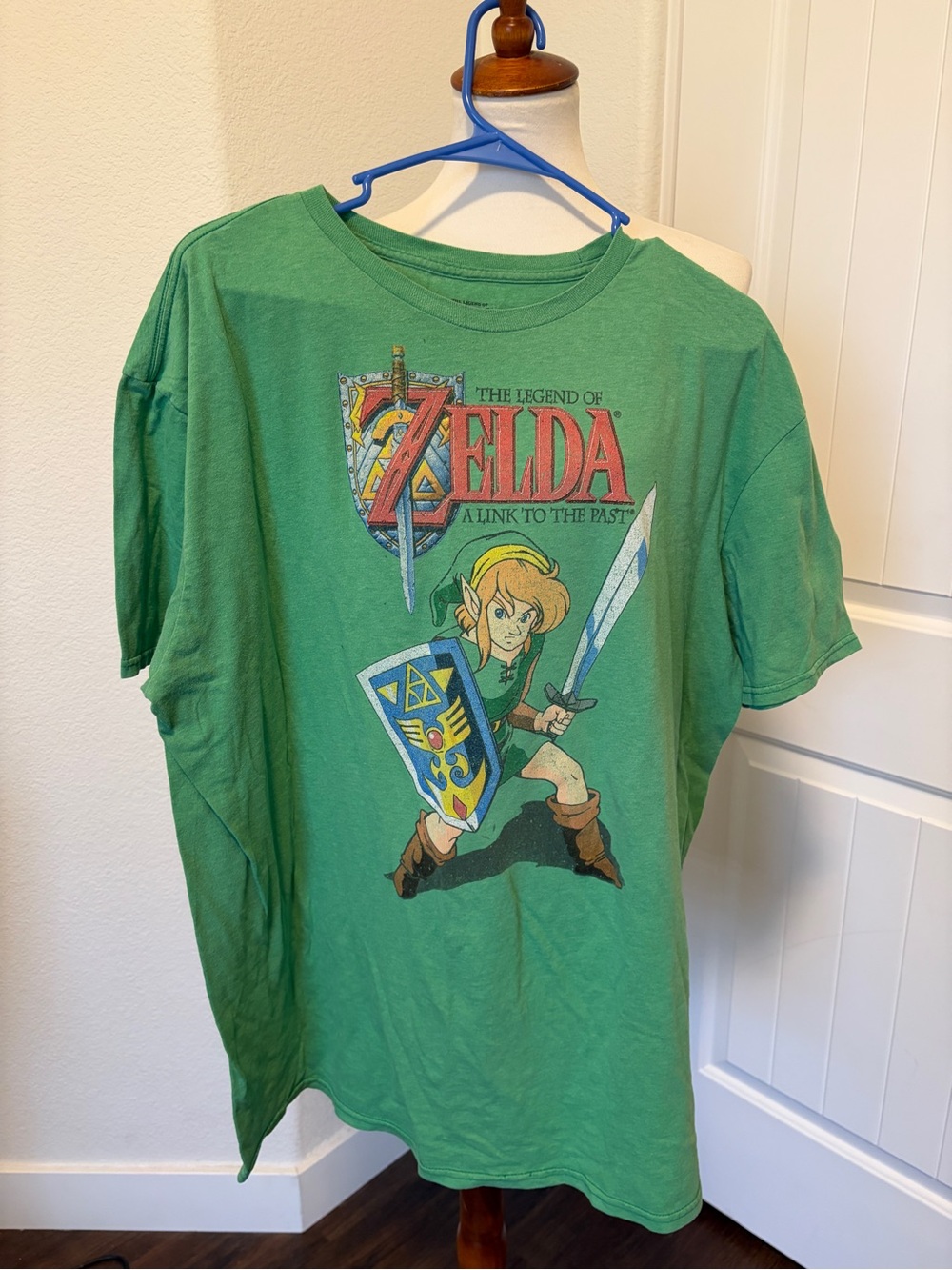 Nintendo The Legend of Zelda Green Graphic Tee with Multicolor Print